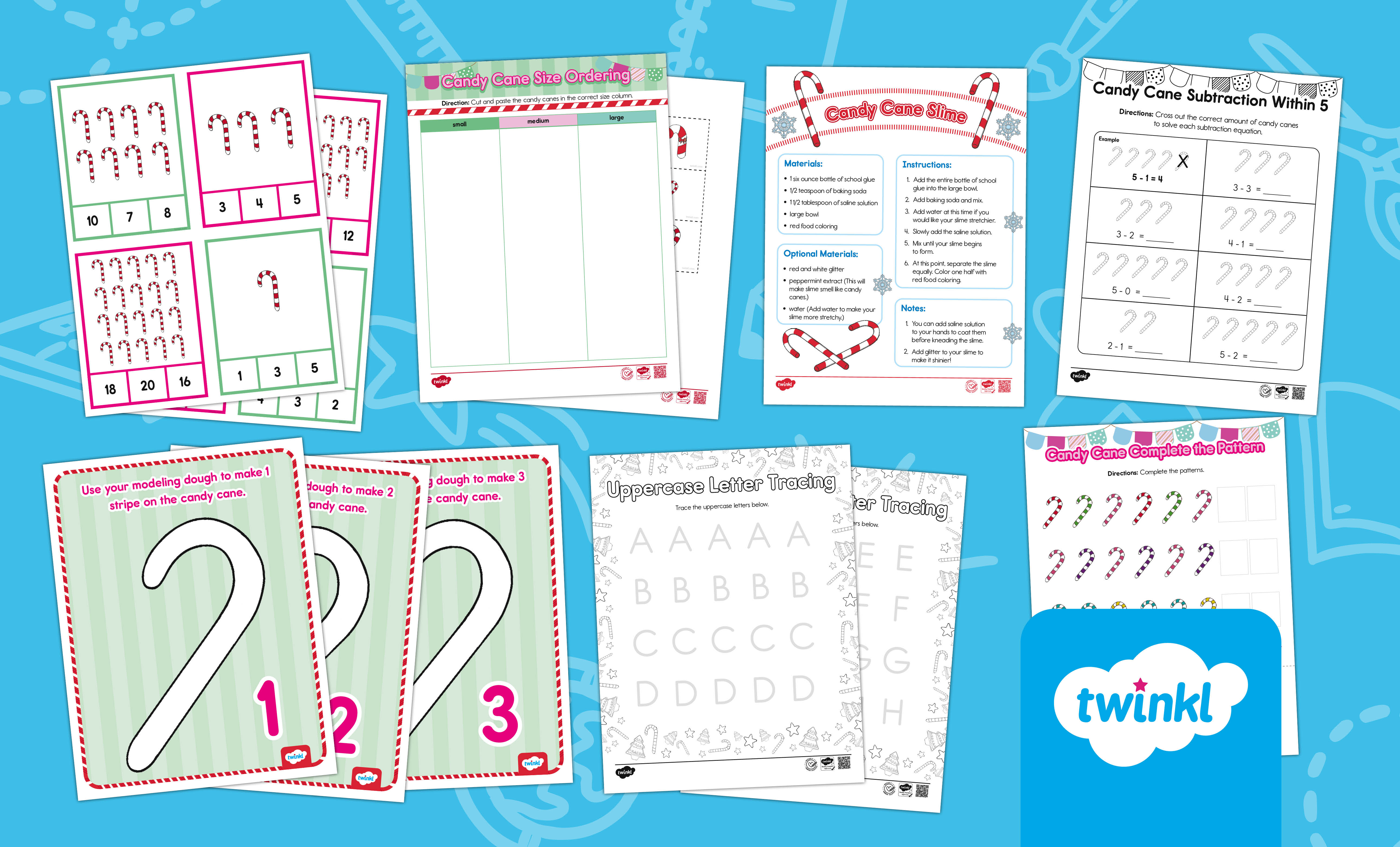 Candy Canes Activities for PK-K